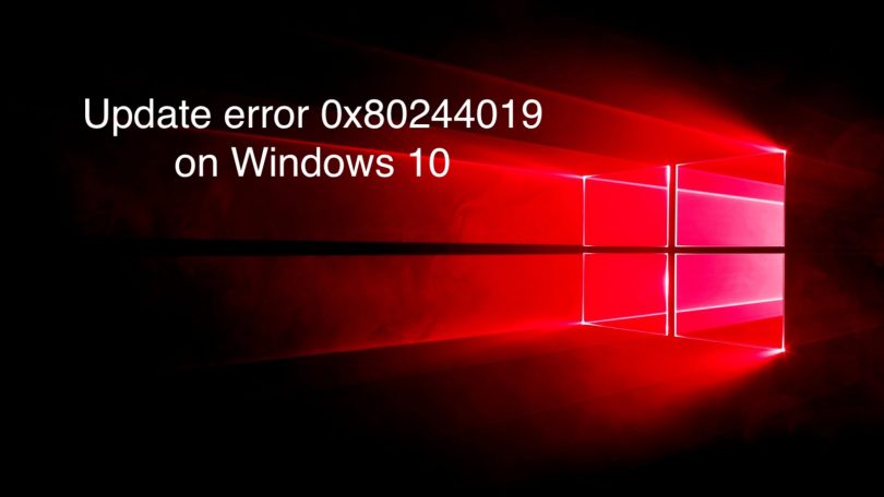 windows update error 0x80244019